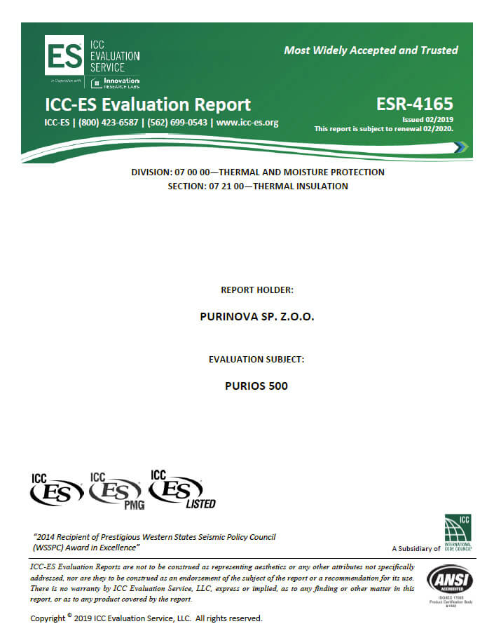The ICC-ES® certificate allows us to effectively compete with the Polish product on the US market.